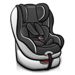 Vector illustration of child car seat design